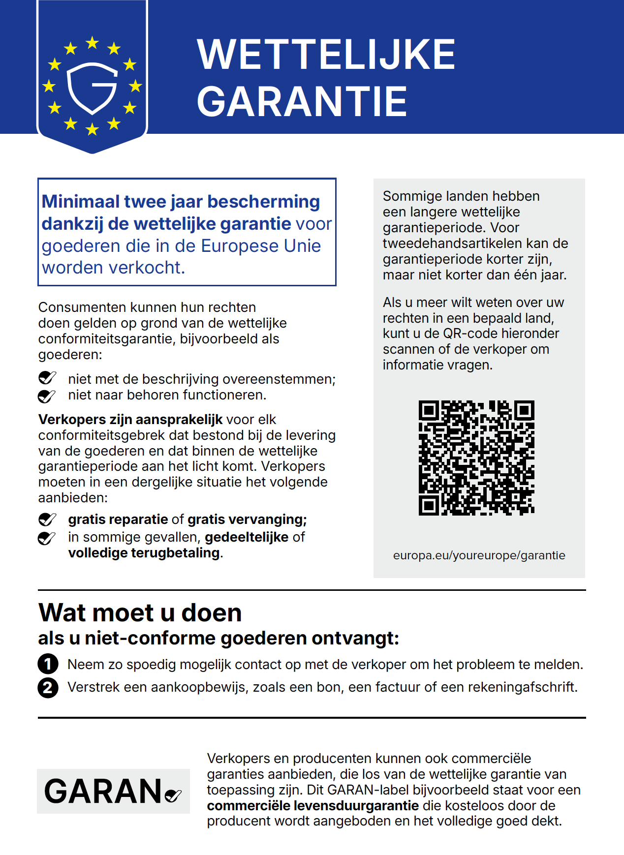 EU wettelijke garantie