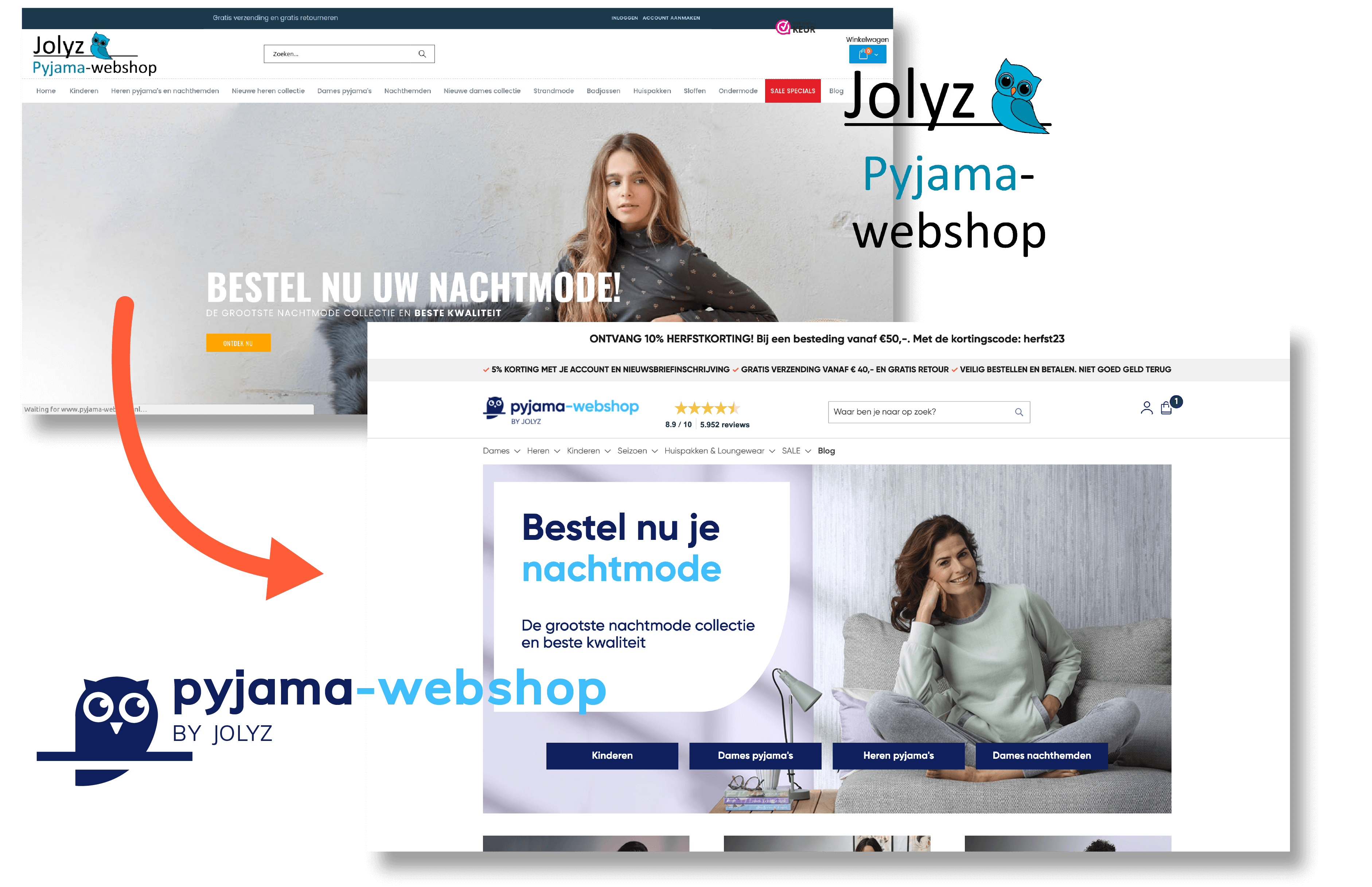 Oude VS nieuwe Magento ontwerp